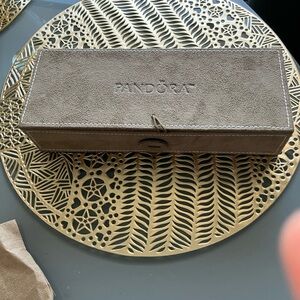 Pandora Taupe Suede Jewelry Case
